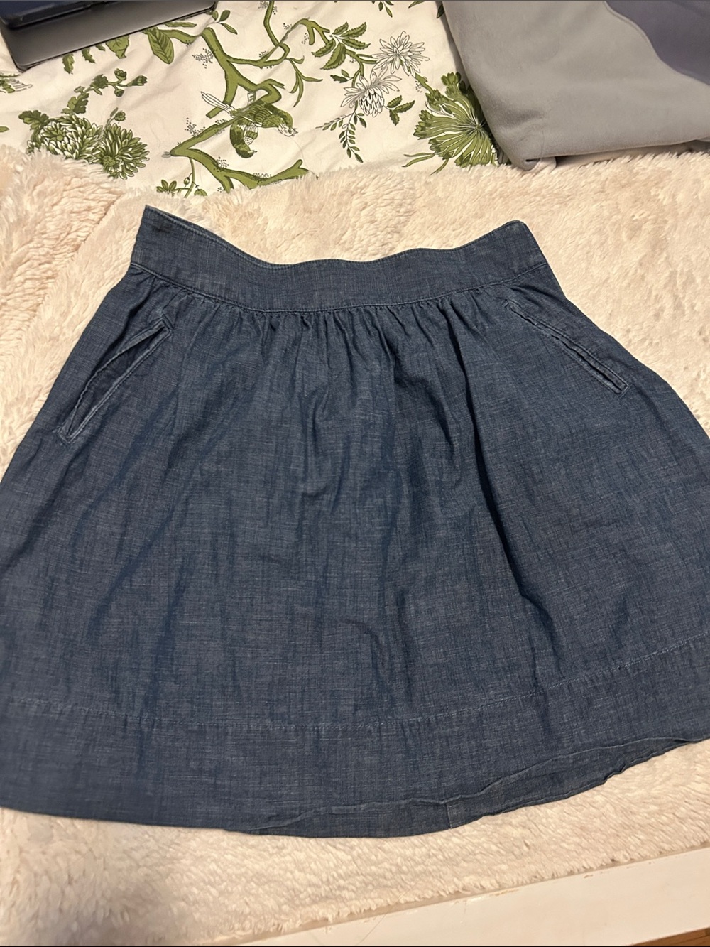 Banana republic heritage  4 Casual Blue Chambray A-Line Women's Skirt
